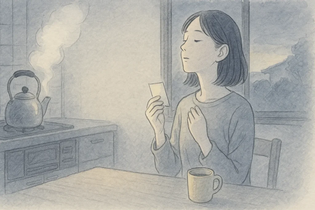 言いたい一言が飲みこまれた夕方、静かに整える前の深呼吸