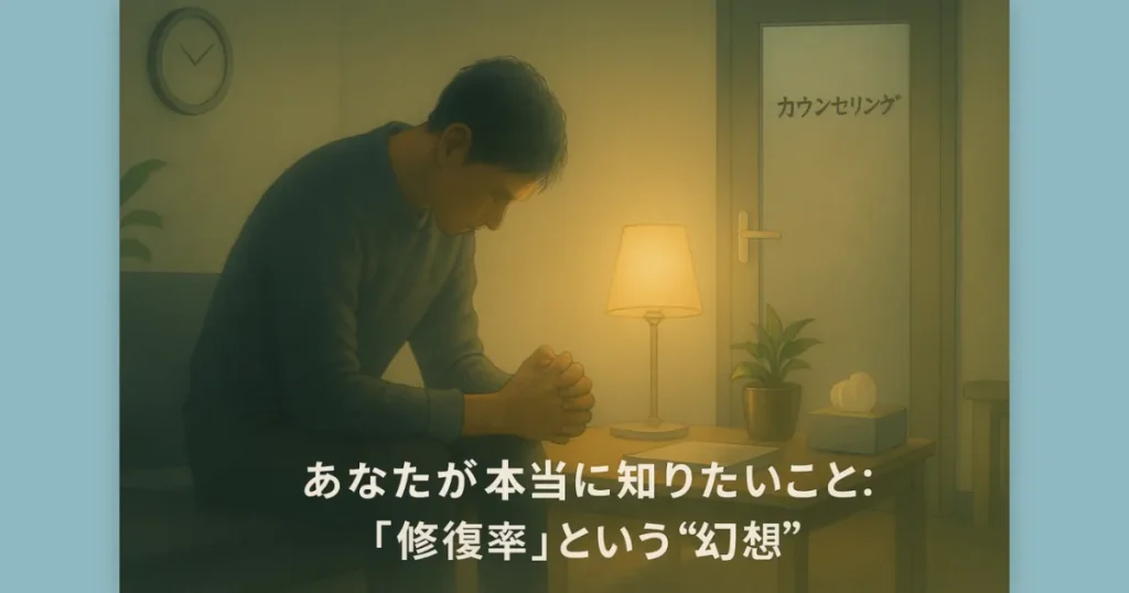 「修復率」への期待と不安に揺れる相談者の静かな思索