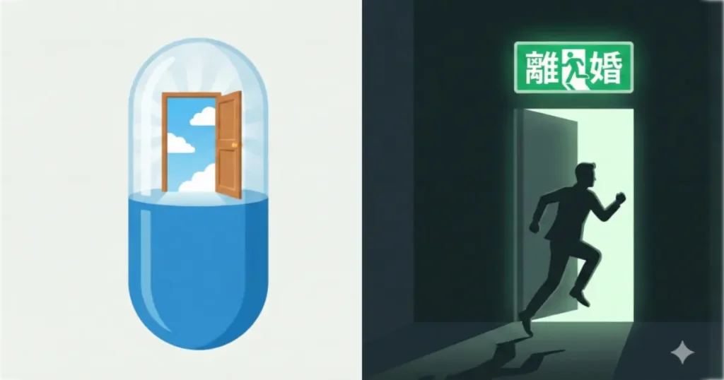 離婚を今の息苦しさから一気に抜け出せる魔法の特効薬と錯覚している状態