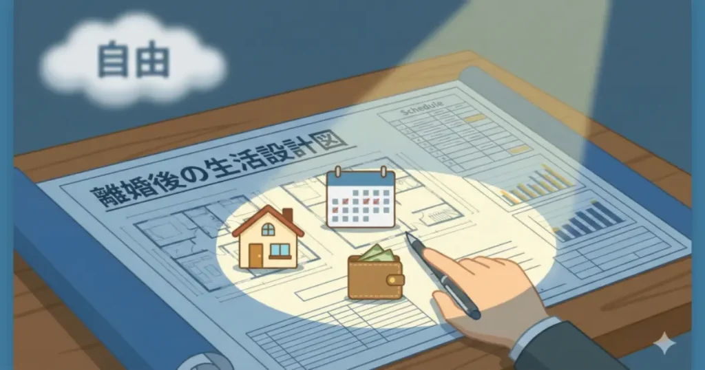 感情の勢いで決断せず、離婚後の生活の設計図を先に描いて確認するプロセス