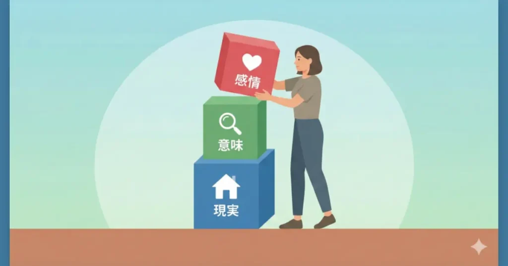 感情・意味・現実の順番でブロックを積み上げて対話の土台を作る