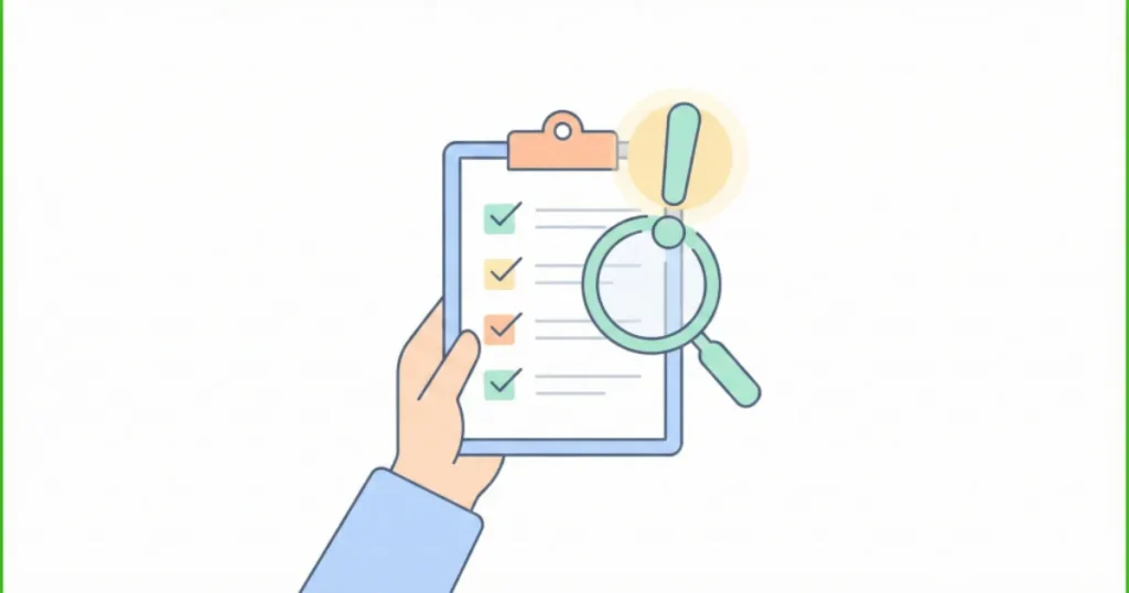 夫婦の会話で論点のすり替えが起きているかを確認するためのチェックリストのイメージ